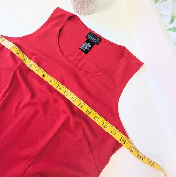 Scarlett Column Dress Red 10 Sleeveless - Picture 7 of 9